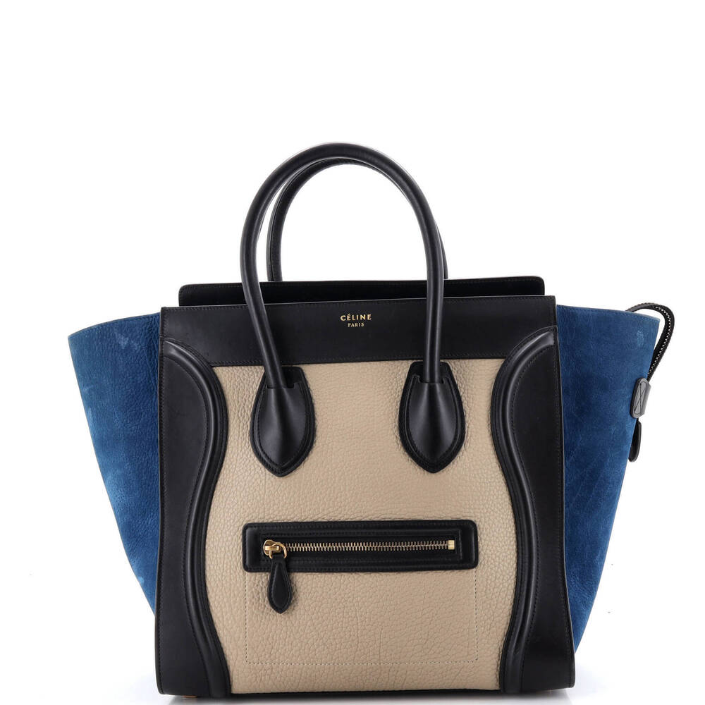 Celine Mini Tricolor Luggage Bag Leather